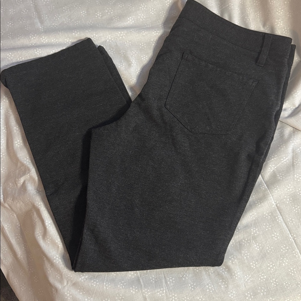 NYDJ Dark Gray Skinny Straight Leg Pants